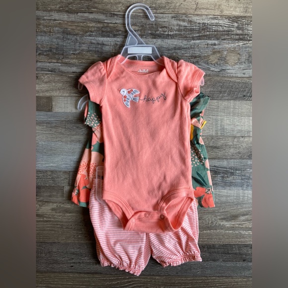 Baby 3 Piece Floral Outfit Set  0-3Months NWOT - Picture 2 of 6